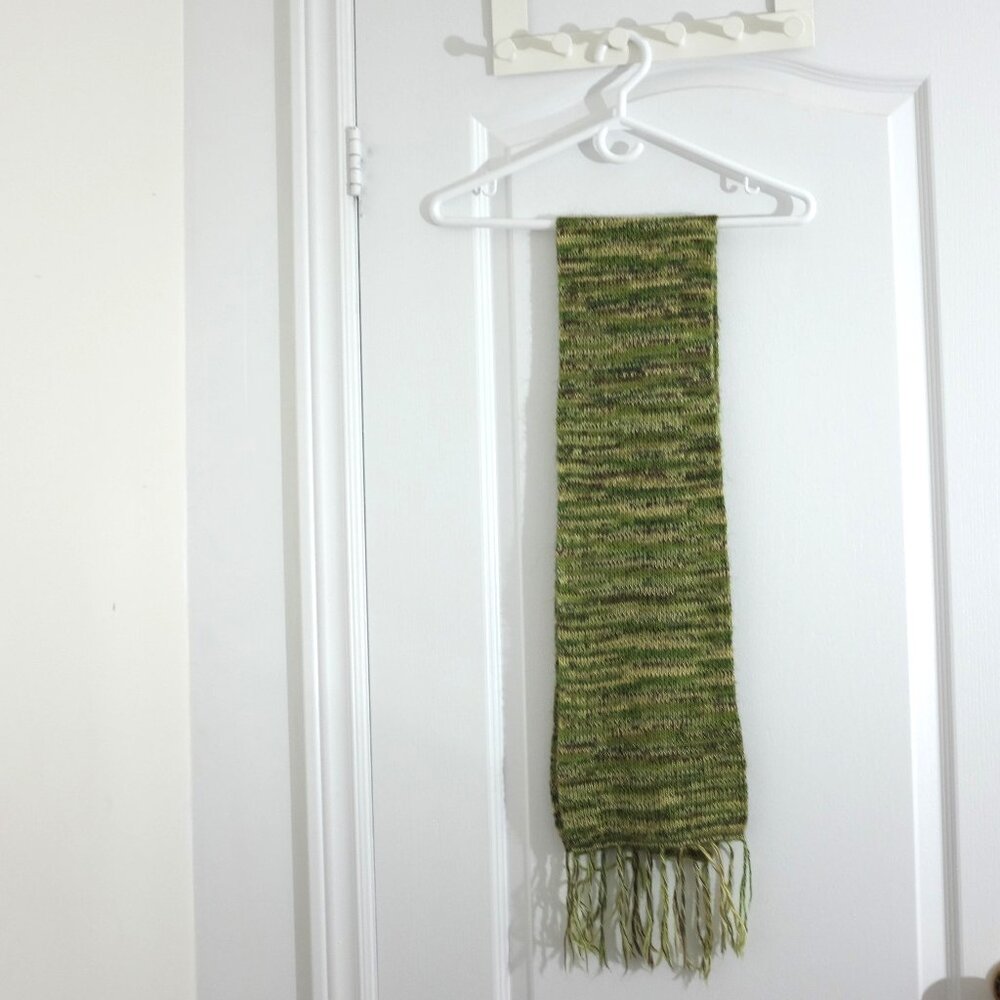 COPY - Peruvian Alpaca Genuino Marled Knit Scarf with Fringe Soft winter Access…